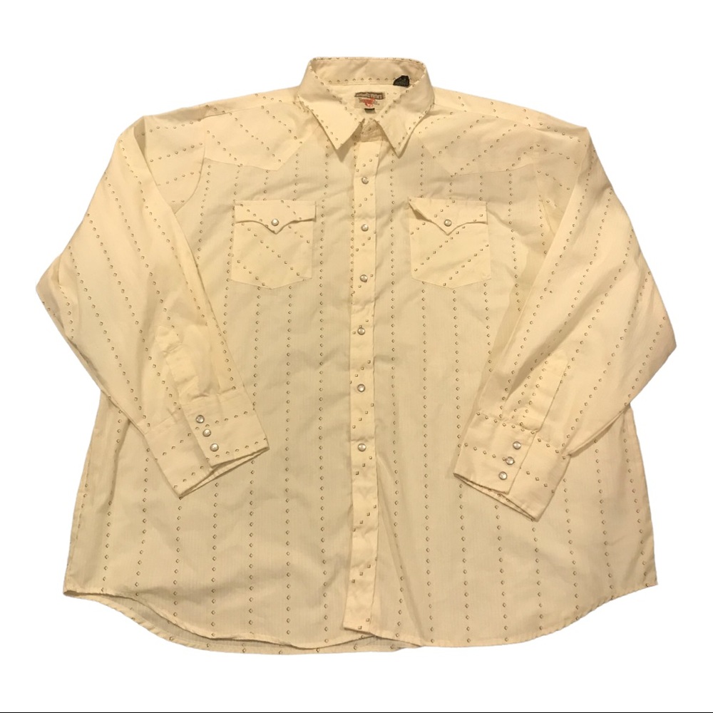 Vintage Mens Pearl Snap Sz 2x
